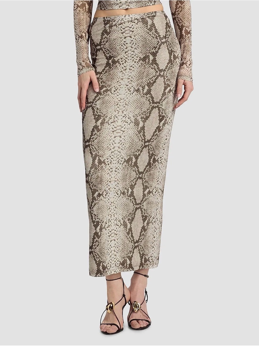 NEW Snake Print Maxi Skirt in Azana Skirt - Size S